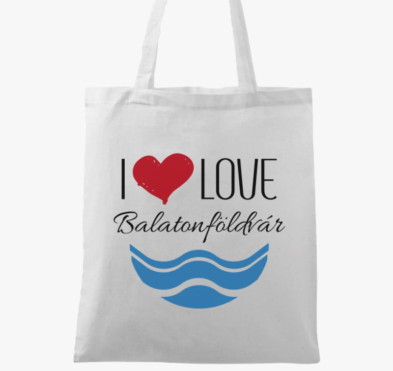 I love Balatonföldvár vászontáska — Fehér