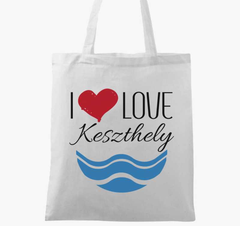 I love Keszthely vászontáska — Fehér