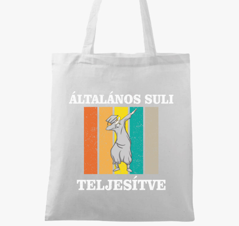Általános suli teljesítve vászontáska — Fehér
