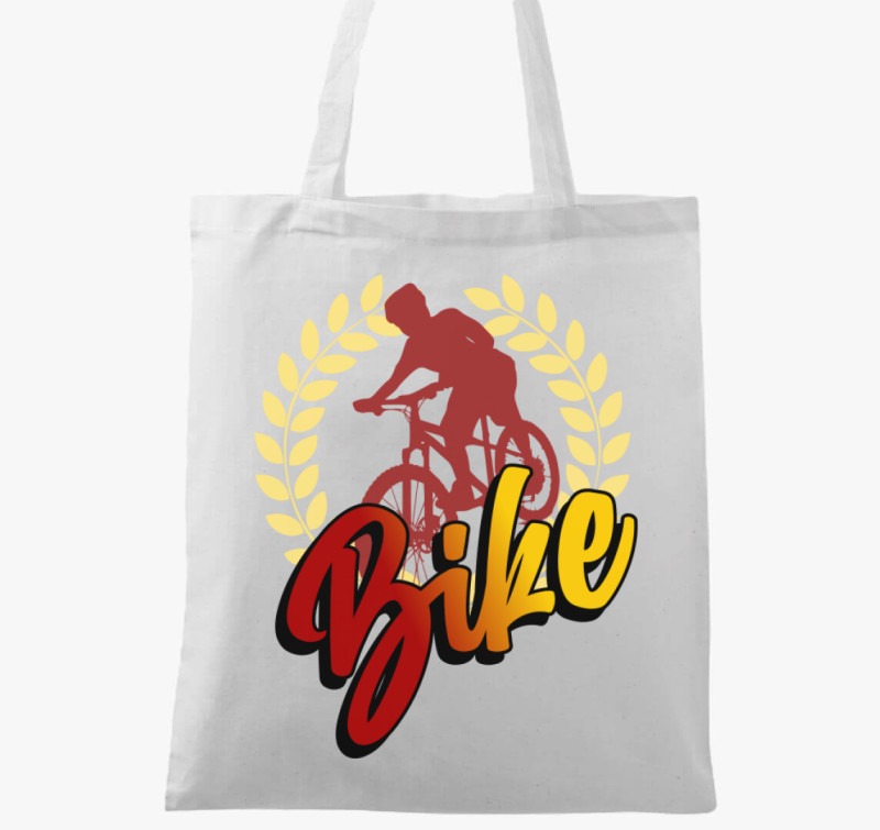Bike mintás vászontáska — Fehér