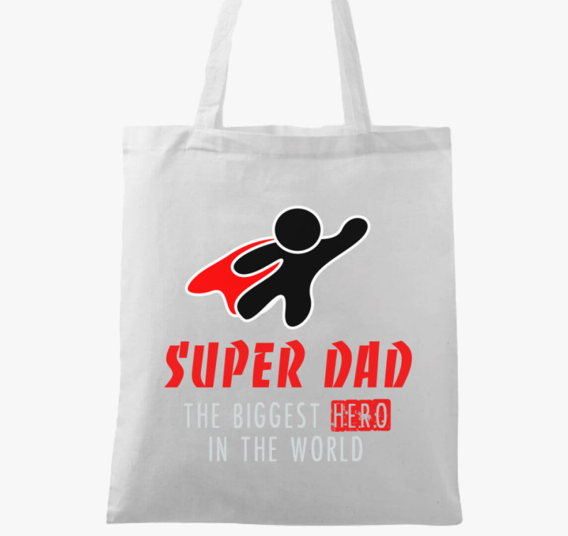 Super Dad vászontáska — Fehér