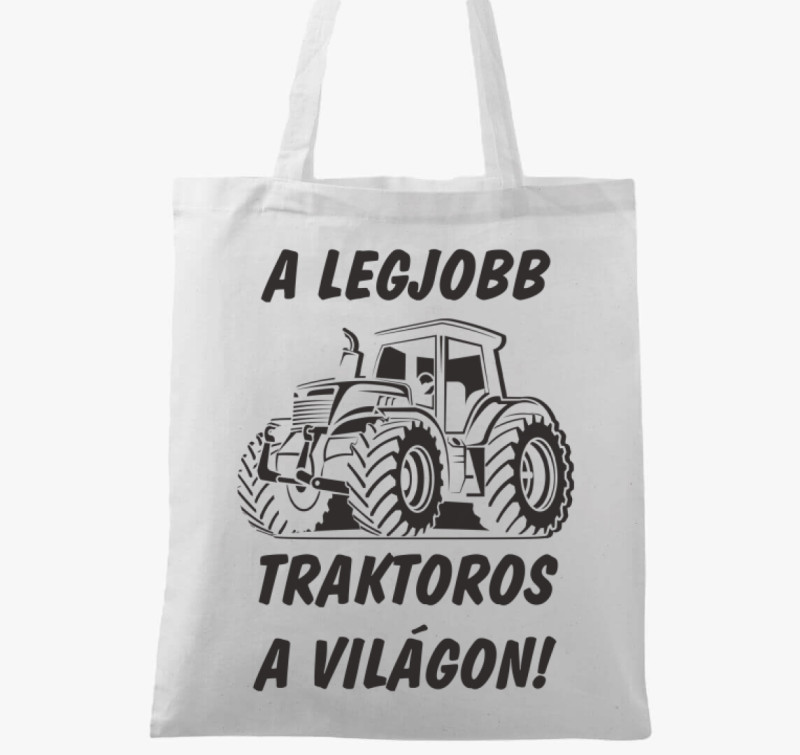 A legjobb traktoros a világon vászontáska — Fehér