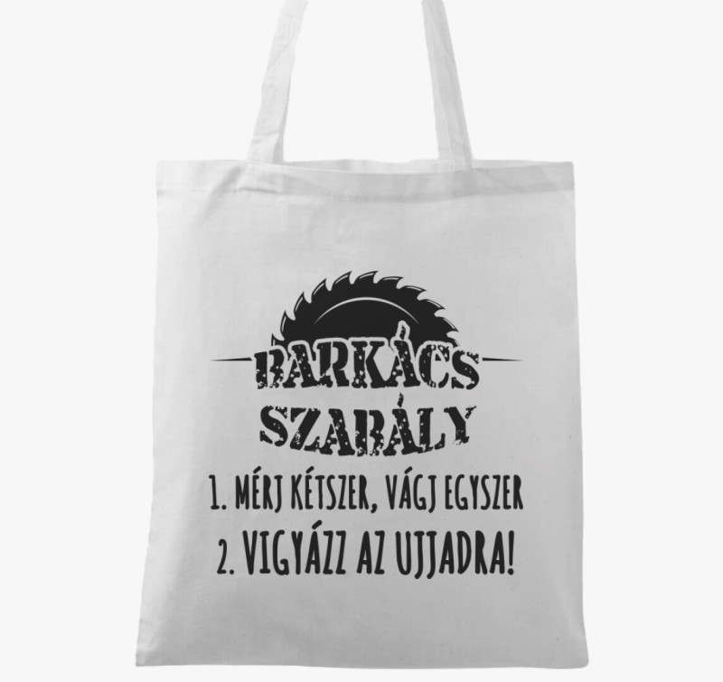 Barkács szabály vászontáska — Fehér