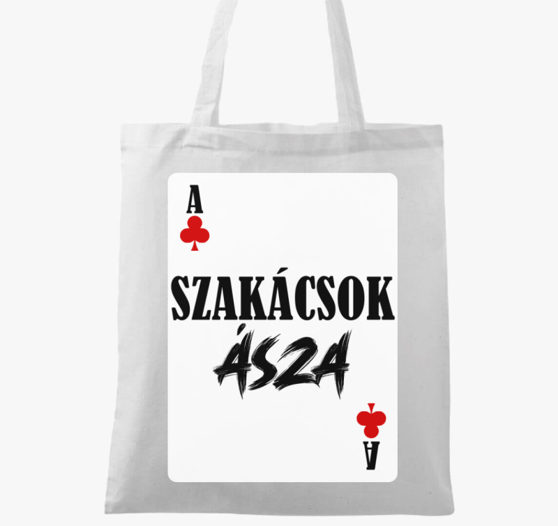 Szakácsok ásza kártyás vászontáska — Fehér