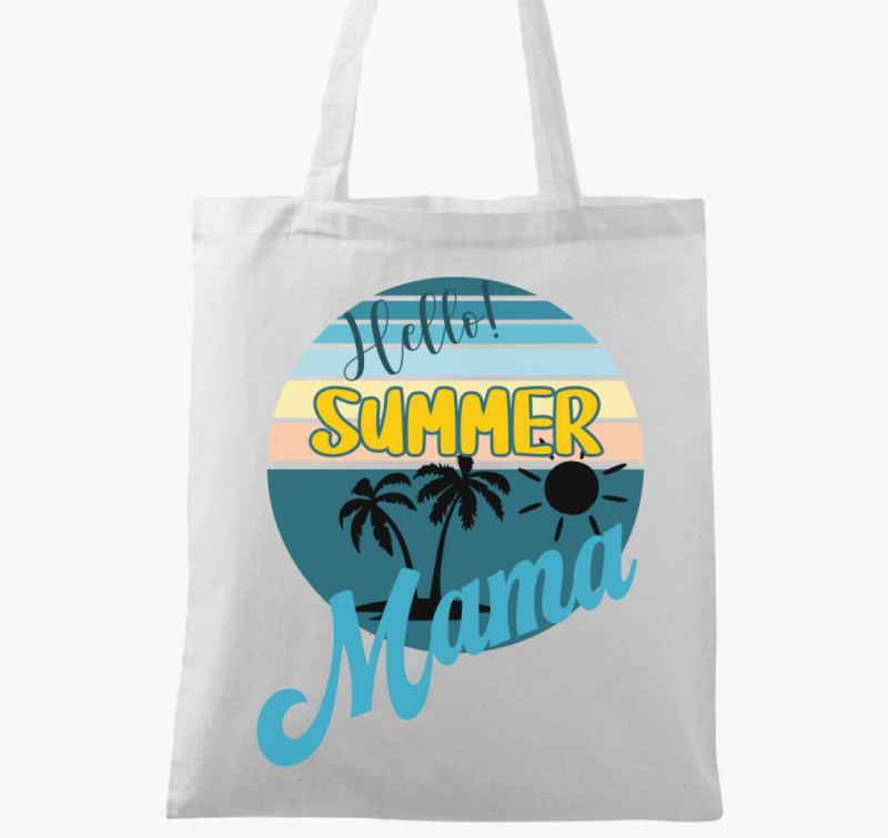 Hello Summer mama vászontáska — Fehér