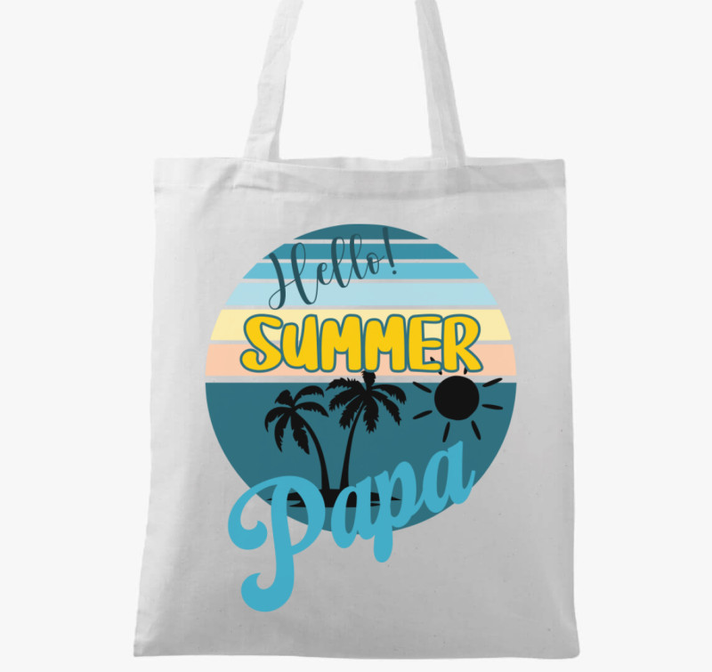 Hello Summer papa vászontáska — Fehér