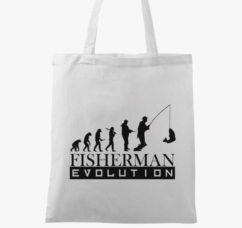 Fisherman evolution vászontáska — Fehér