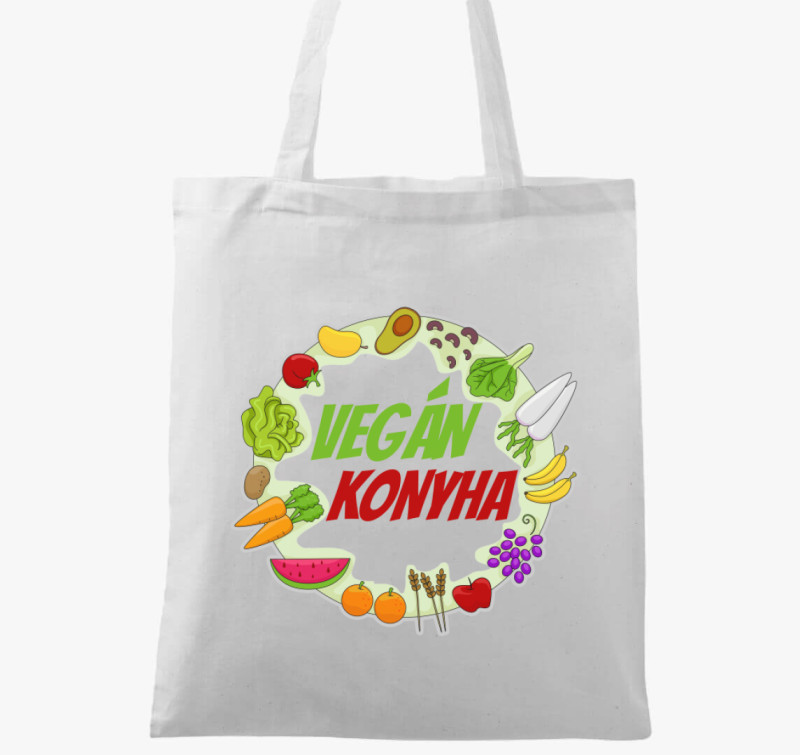 Vegán konyha vászontáska — Fehér