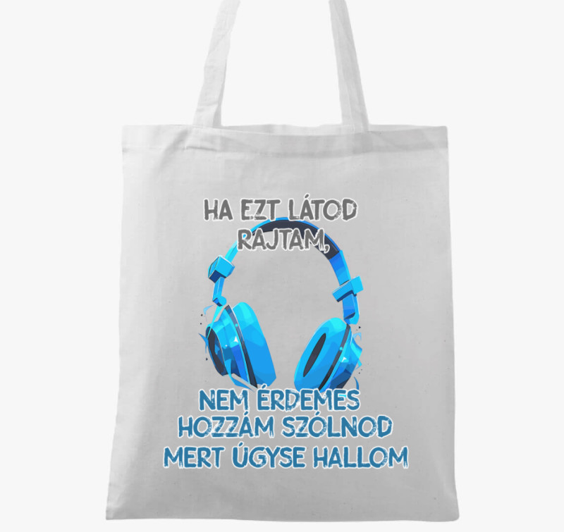 Gamer Fejhallgató vászontáska — Fehér