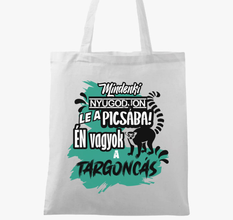 Mindenki nyugodjon le targoncás vagyok vászontáska — Fehér