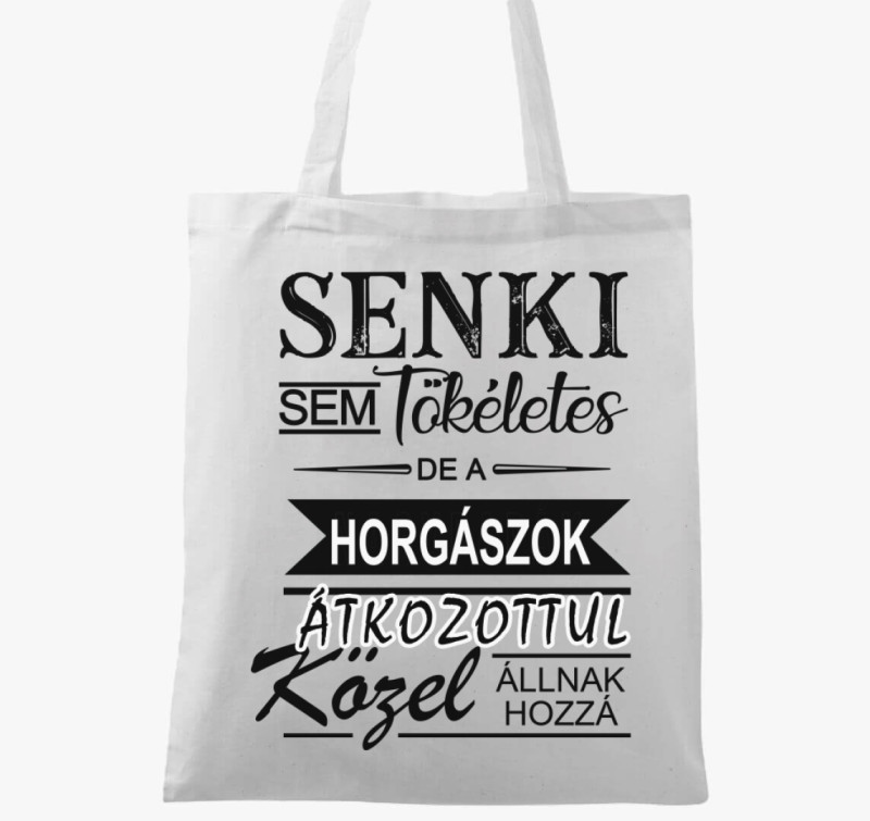 Tökéletes horgász vászontáska — Fehér