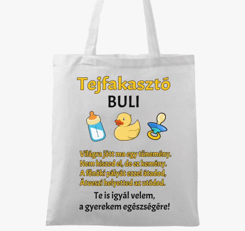 Tejfakasztóra vászontáska — Fehér