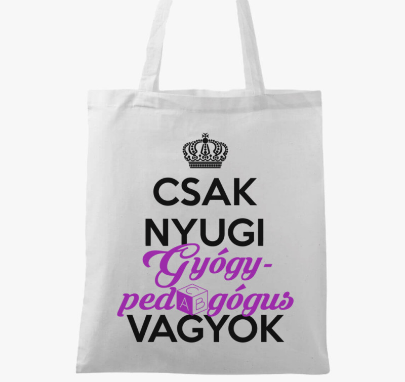 Gyógypedagógus vászontáska — Fehér