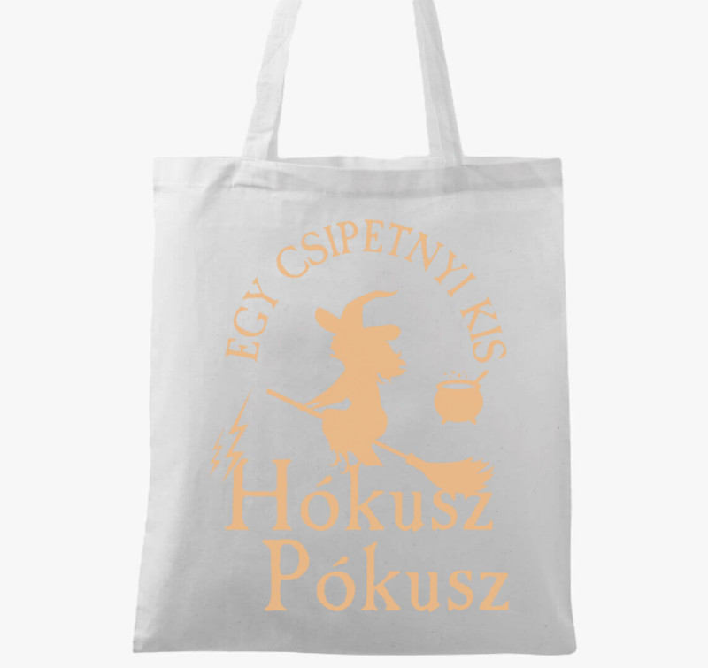 Csipetnyi hókusz pókusz stílusban vászontáska — Fehér