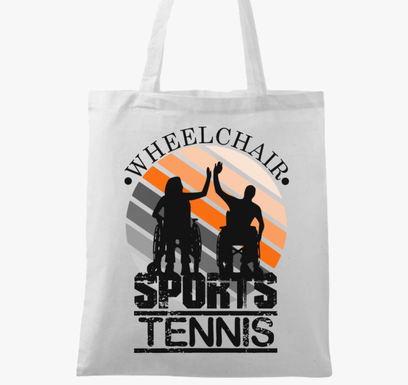 Kerekesszékben sport tennis vászontáska — Fehér