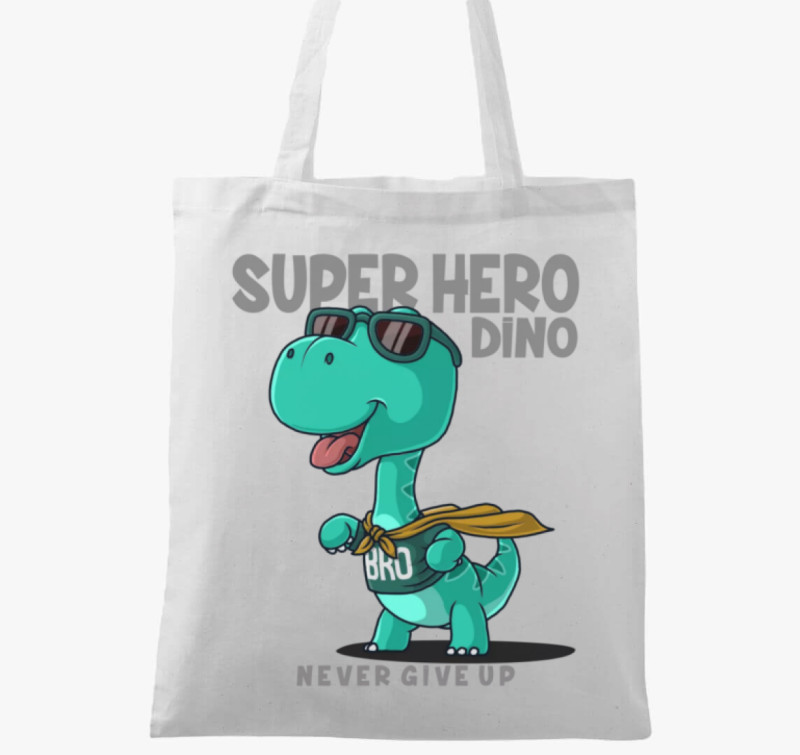 Dino Hero vászontáska — Fehér