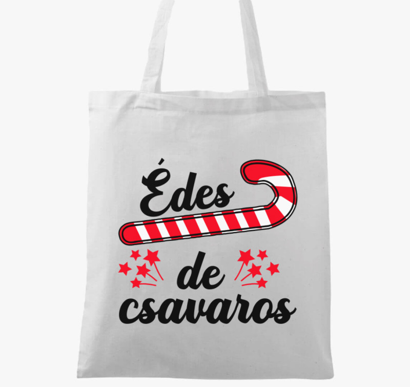 Édes de csavaros vászontáska — Fehér