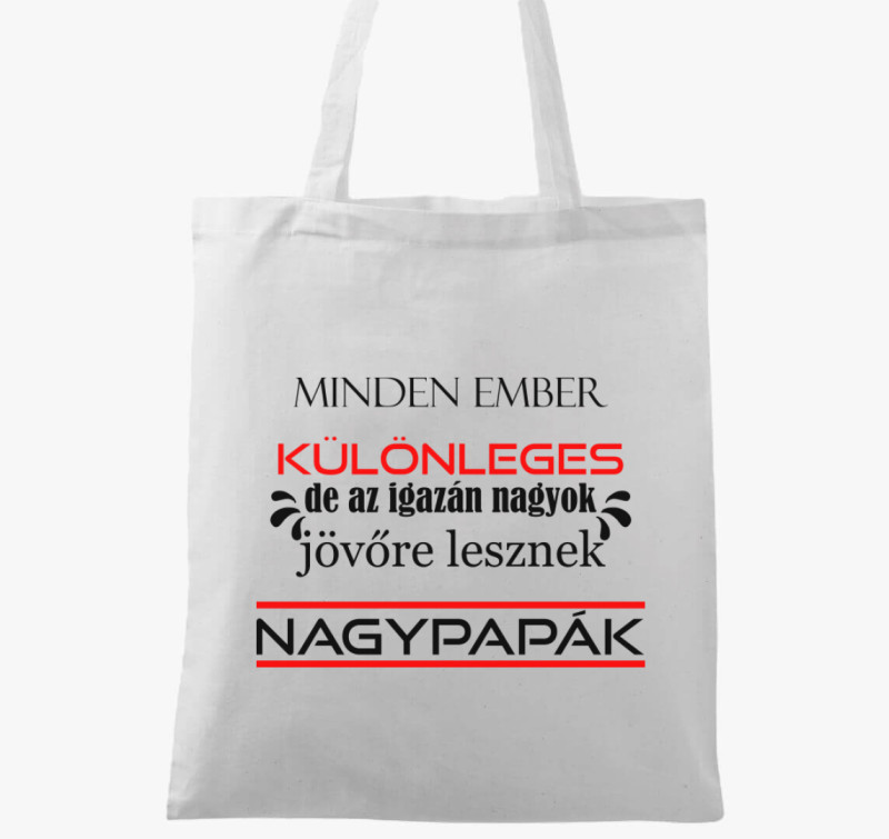 Különleges Nagypapák vászontáska — Fehér