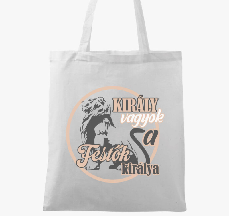 Király vagyok festő vászontáska — Fehér
