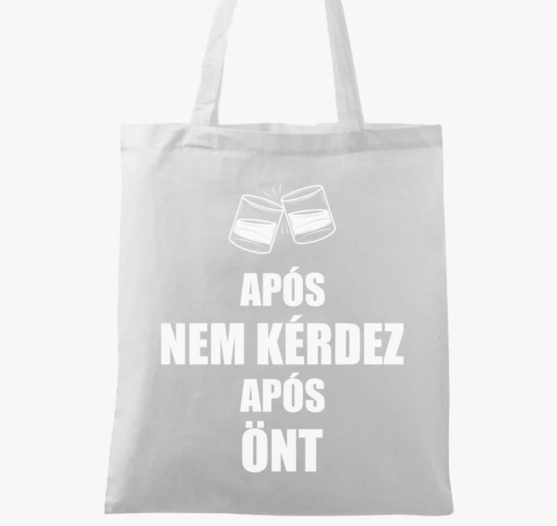 Após nem kérdez após önt vászontáska — Fehér