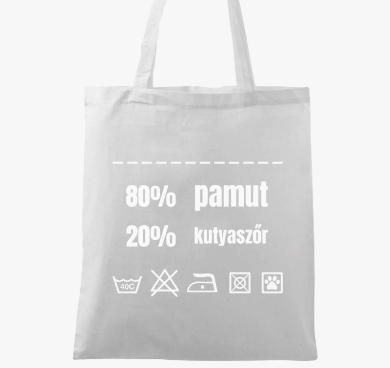 Vászontáska összetevők pamut és kutyaszőr vászontáska — Fehér