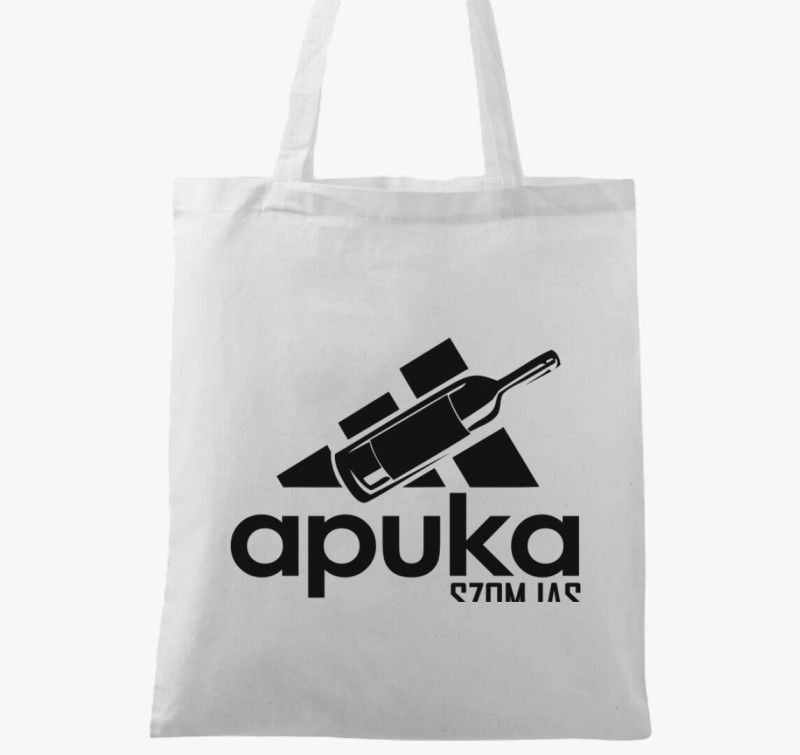 Apuka ivós márkás vászontáska — Fehér