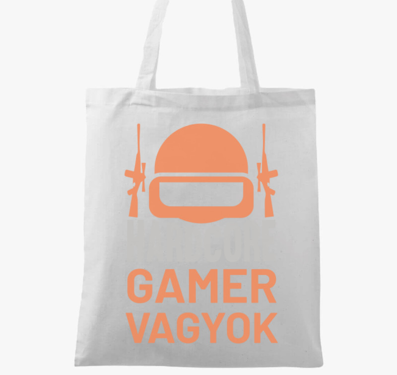 Hardcore gamer vagyok vászontáska — Fehér