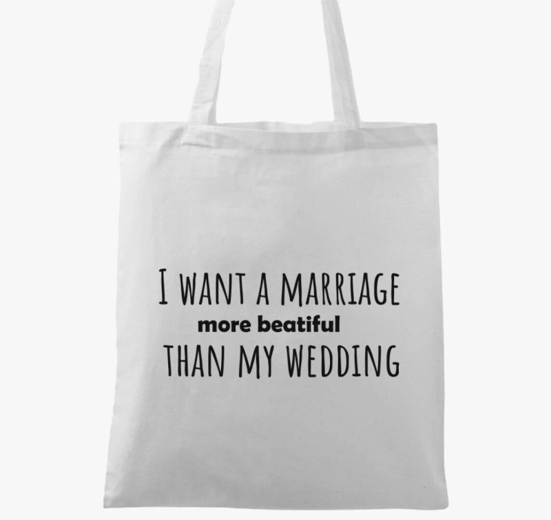 Marriage vászontáska — Fehér