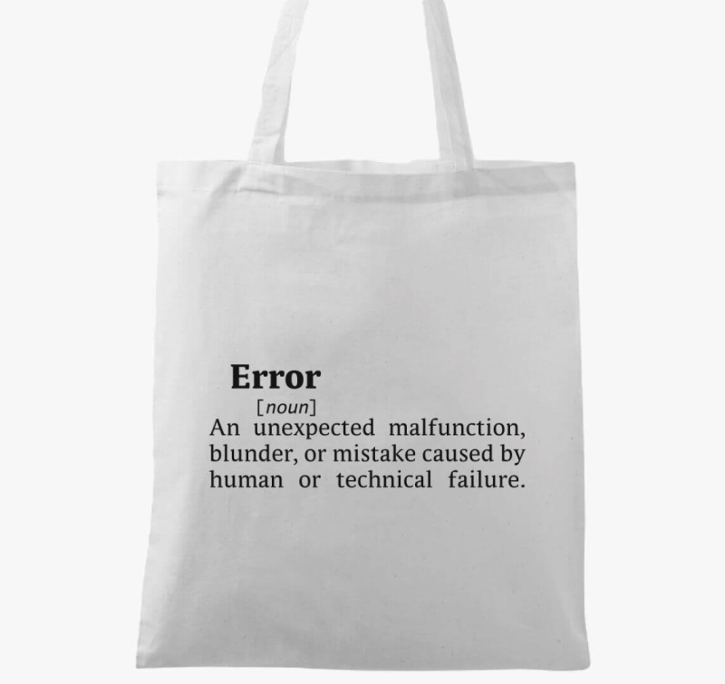 Error Dictionary vászontáska — Fehér