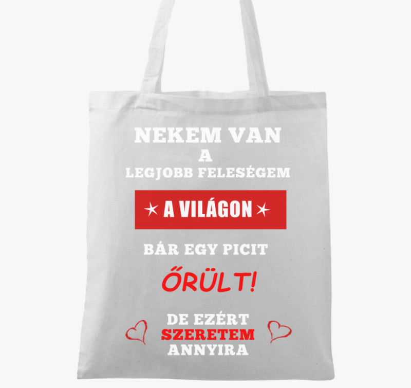 A feleségem vászontáska — Fehér