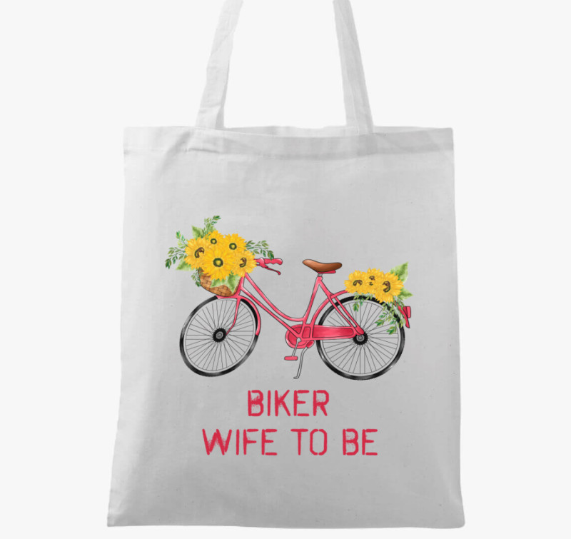 Biker wife to be vászontáska — Fehér