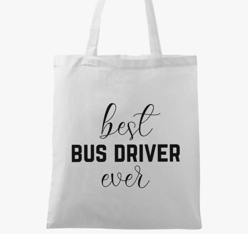 Legjobb buszsofőr vászontáska — Fehér