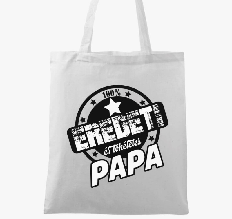 Papa tökéletes vászontáska — Fehér