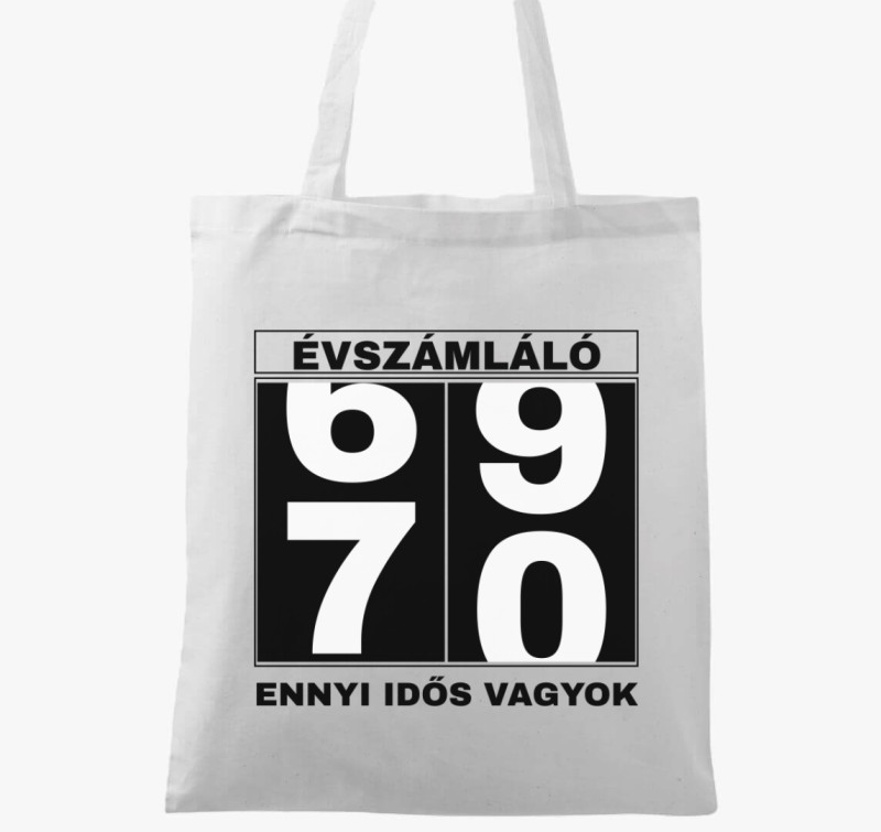 Évszámláló 70 éves szülinapi póló — Fehér