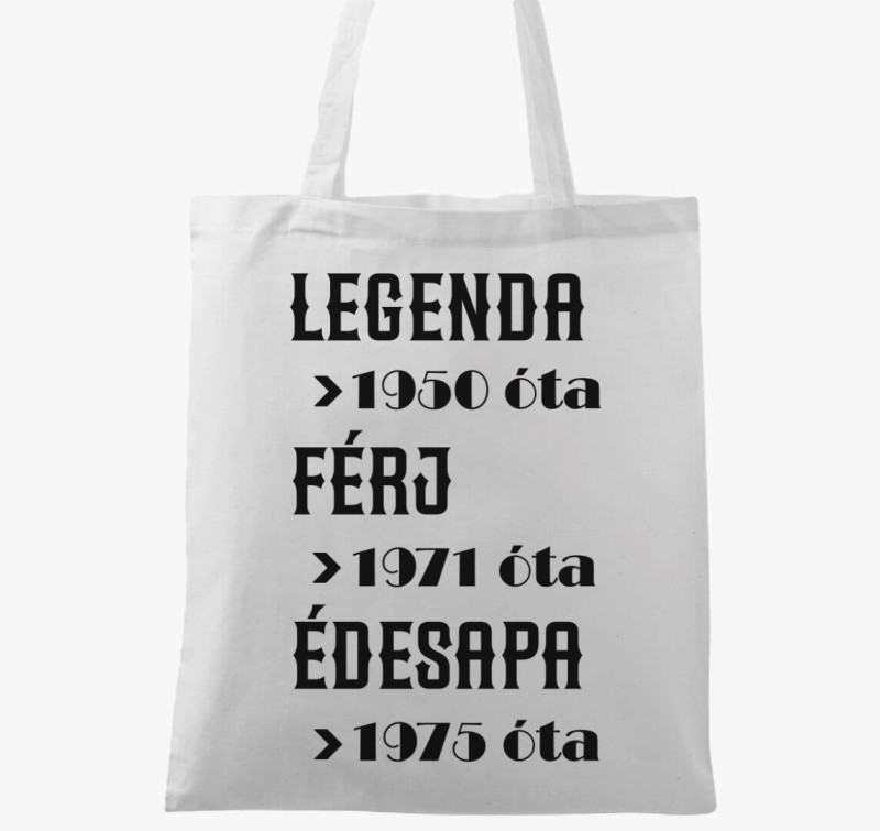 Férj-Apa vászontáska — Fehér