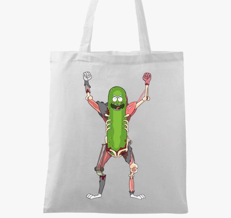 Pickle Rick Rat Suit vászontáska — Fehér