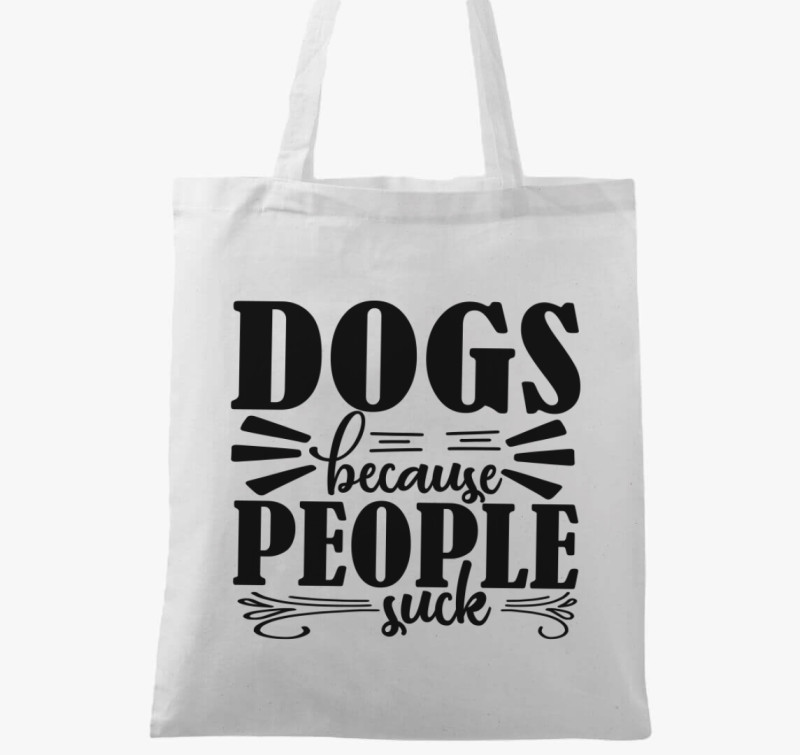 Dogs because vászontáska — Fehér