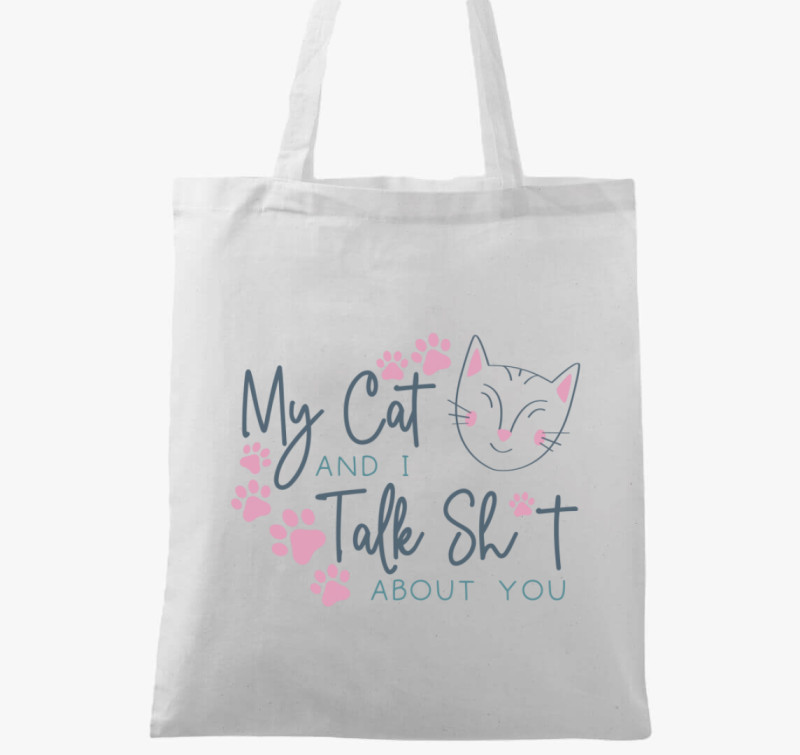 My Cat and I vászontáska — Fehér