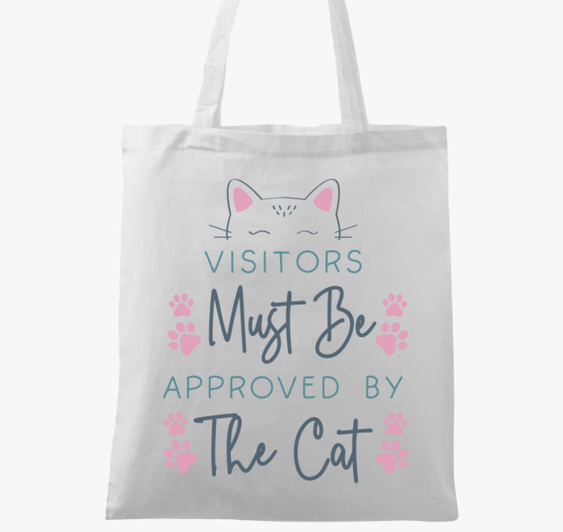 Visitors Cat vászontáska — Fehér