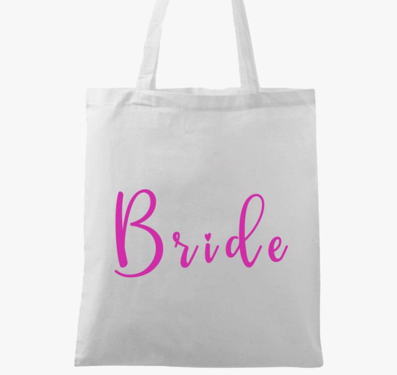 Bride pink szivecske vászontáska — Fehér
