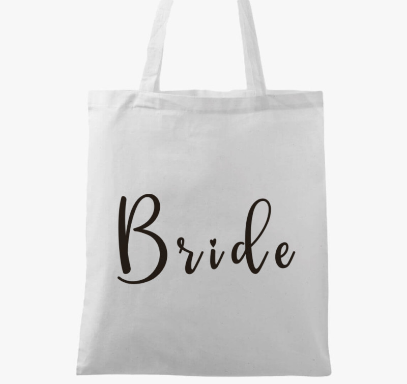 Bride szivecske vászontáska — Fehér