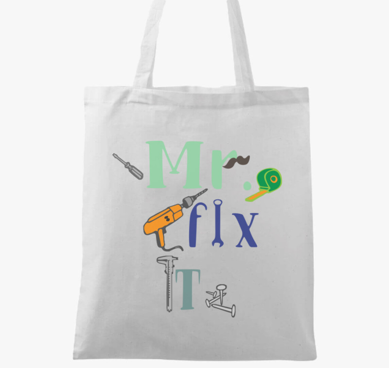 MR FIX IT vászontáska — Fehér