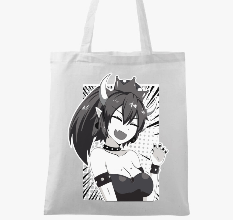 Bowsette for Queen vászontáska — Fehér