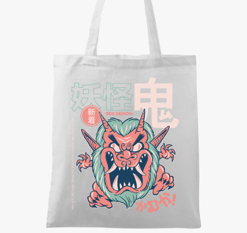 Red Demon vászontáska — Fehér