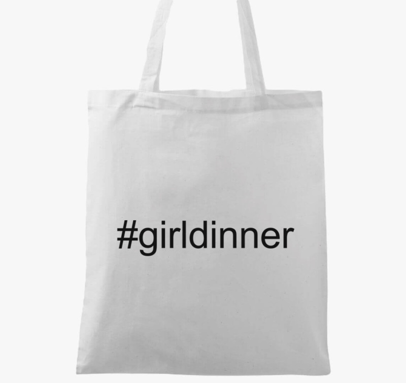 Girl dinner trend vászontáska — Fehér