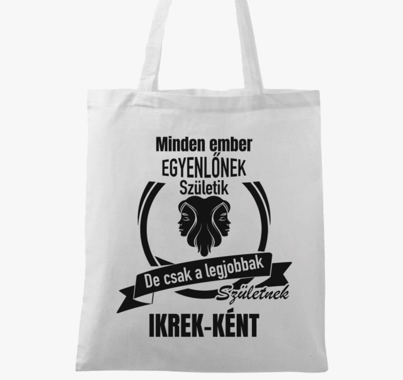 A legjobbak születnek ikrek-ként - ikrek horoszkóp vászontáska — Fehér