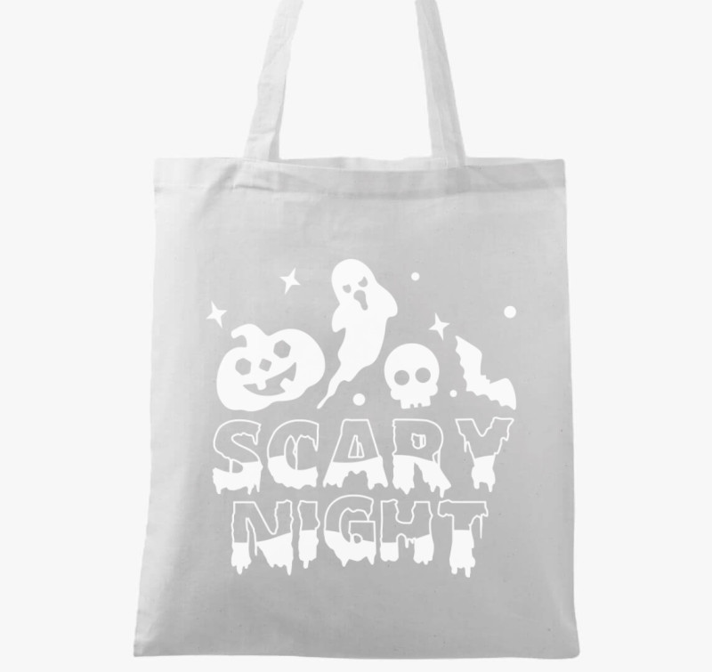 Scary night vászontáska — Fehér
