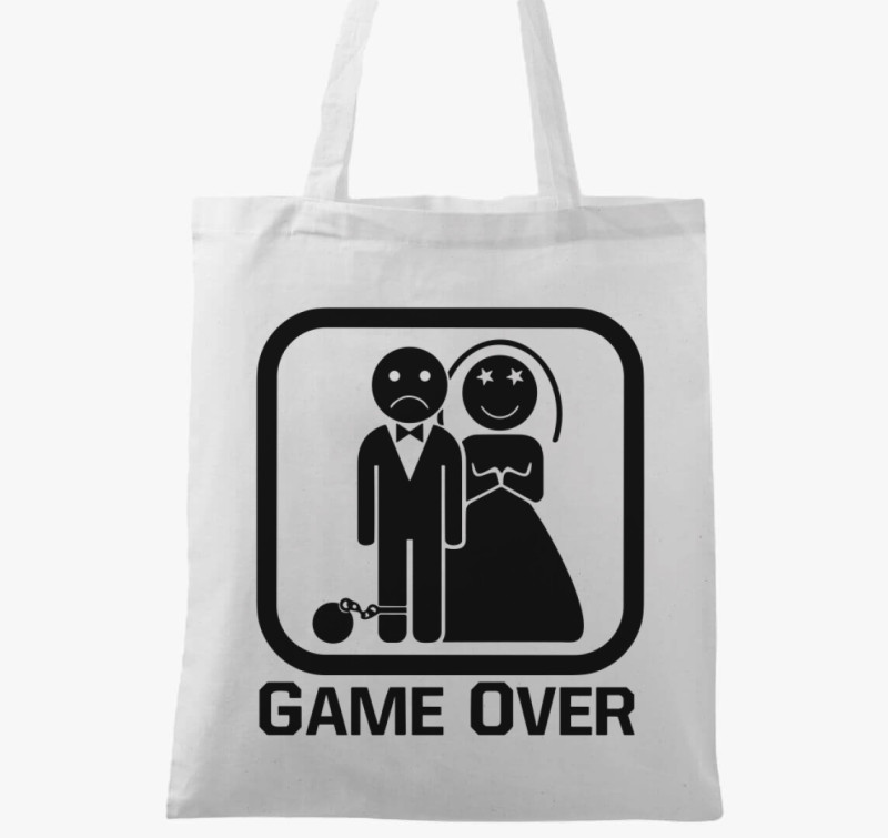 GameOver vászontáska — Fehér