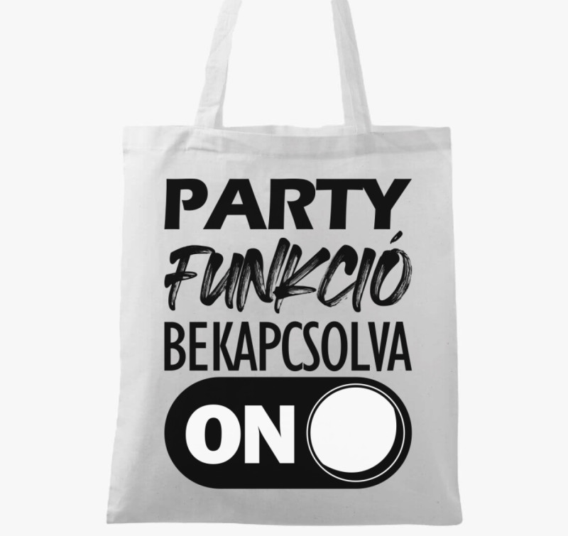 Party funkció vászontáska — Fehér
