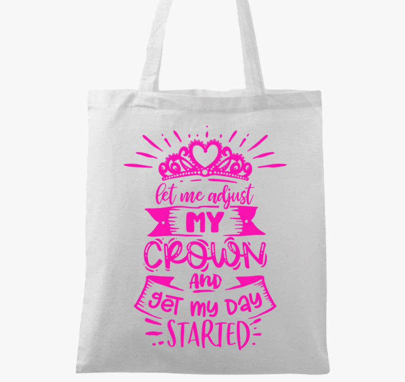Adjust crown pink vászontáska — Fehér